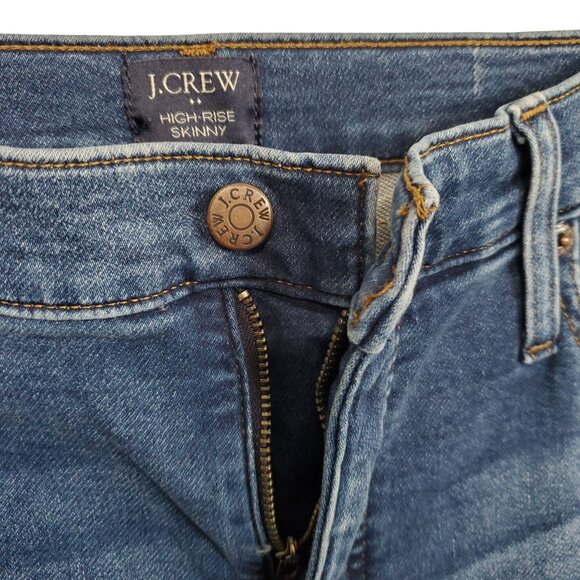 J Crew Size 31 Jeans High Rise Skinny Denim Stretch Casual Classic Factory Fade - Picture 10 of 11